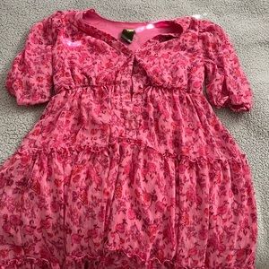 Pink floral dress